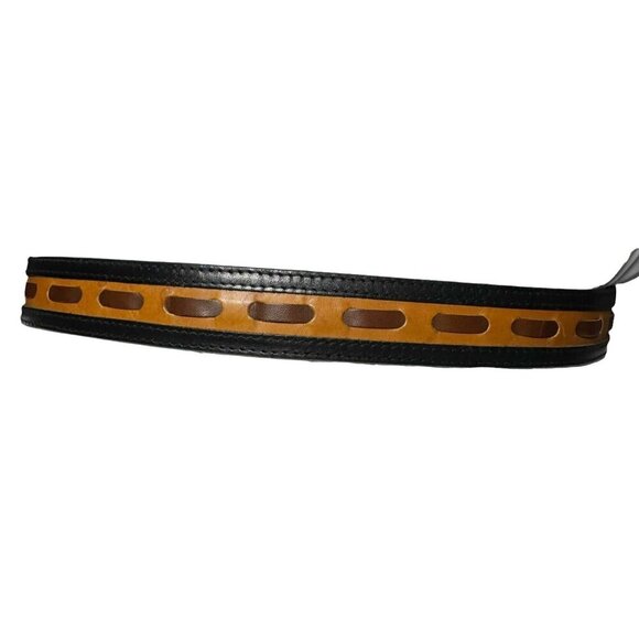 Ginnie Johansen Vintage Leather Belt Women’s size small Brown Black Minimalist main image 6